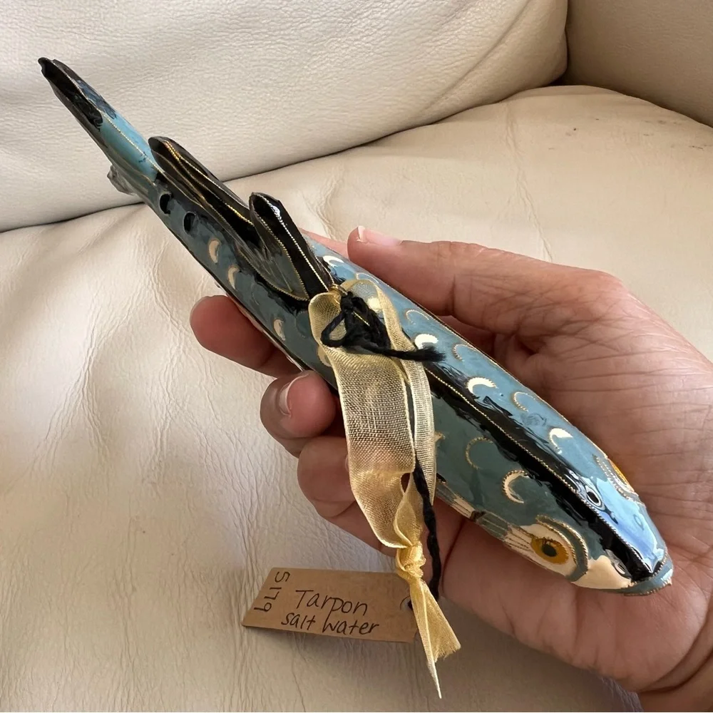Kitty Keller Fish Ornament Hanging Tarpon Salt Water